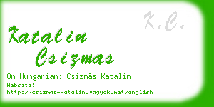 katalin csizmas business card