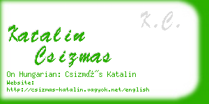 katalin csizmas business card